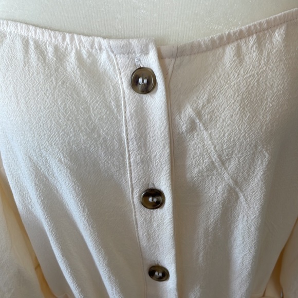 H&M Creped Cotton Dress in Cream - Picture 7 of 10